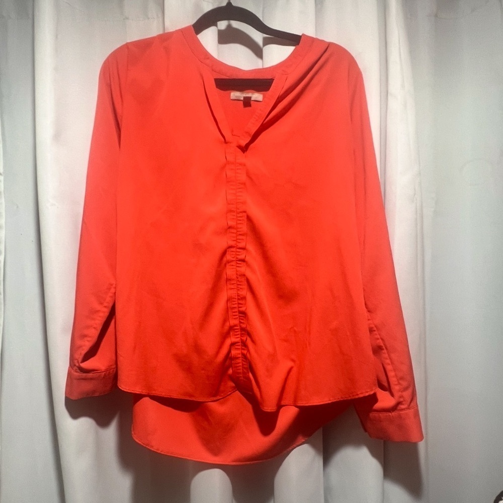 Banana Republic Vibrant Red Blouse XL - Picture 2 of 7